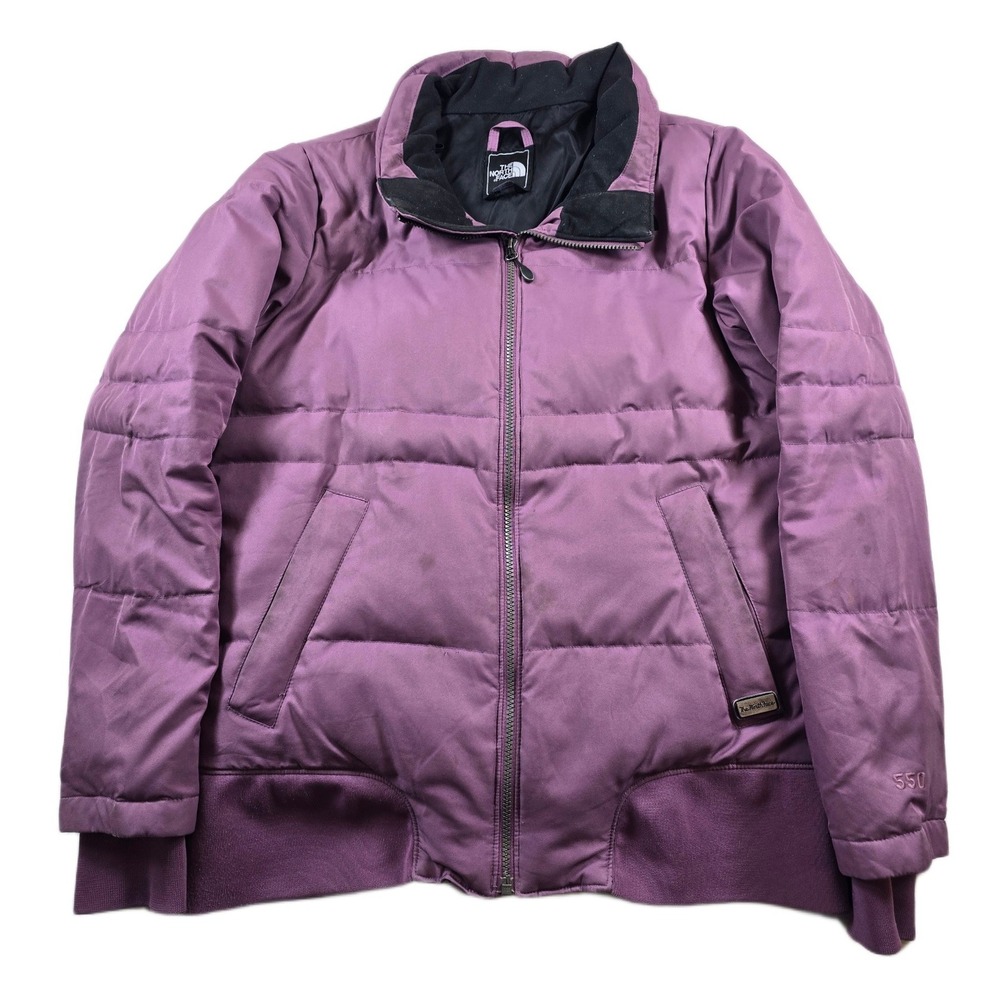 The North Face Goose Down Puffer Jacket Womens Large Purple 550 Fill Ski Retro